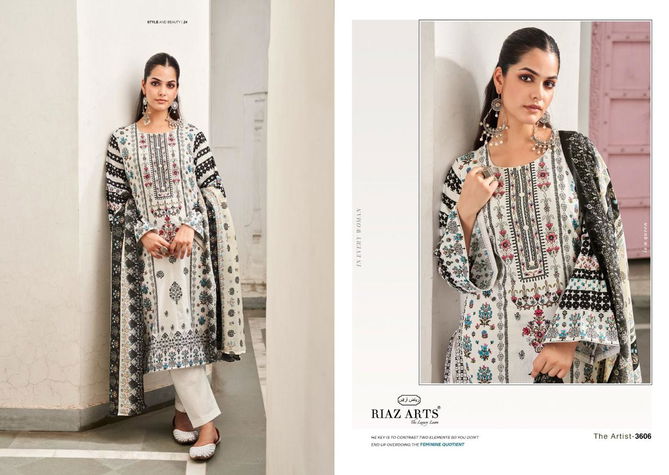 The Artist Vol 2 By Riaz Arts Printed Lawn Karachi Cotton Dress Material Wholesale Shop In Surat
